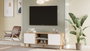 Hanah Home Soporte para TV ALS1-SW Roble y blanco